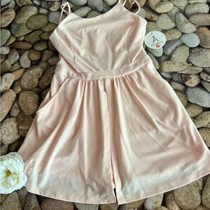 NWT BLUSH PINK ROMPER DRESS